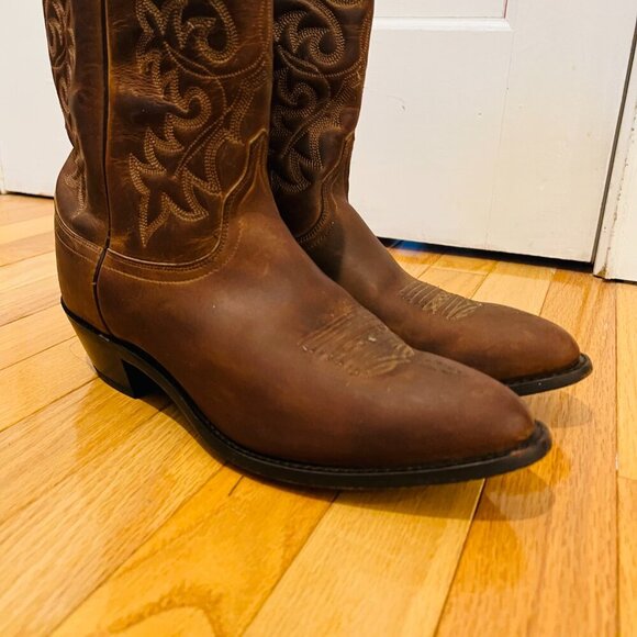 Dan Post Western Leather Boots Women’s 10 M Pointed Cutout Brown - Picture 5 of 16